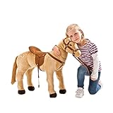 Happy People 58410 - Cavallo, portata 100 kg, con tre suoni, colore: Beige