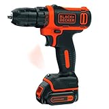 BLACK+DECKER Trapano Avvitatore Compatto A Batteria Litio, 10.8V, Nero