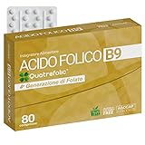 Acido Folico Quatrefolic, 80 compresse di Acido Folico in forma Biologicamente Attiva, assorbimento...