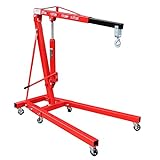 Notek Srl 2000 kg Gru GRUETTA IDRAULICA Officina per Sollevamento Motori - Braccio XXL - Certificato...