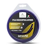 LERAVA® Filo Decespugliatore 2,4mm - ⌀2.4mm x 15m - Filo per Decespugliatore Robusto e Durevole -...