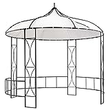 Goliraya Gazebo Padiglione da Giardino Rotondo Tetto Antracite con Struttura in Ferro,Gazebo in...