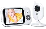 YOTON Baby Monitor, Videocamera Schermo da 3.2' LCD, 930mAh Modalità VOX/Visione notturna a...