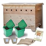 Familienwurmkiste Compostiera da giardino di wurmkiste.at - Composter in legno di larice per kit...