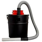 Trade Shop - Aspiracenere 1200w Bidone Aspirapolvere Capacita' 18lt Aspiratore Cenere Foglie -