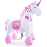 PonyCycle Ufficiale Classico Modello U Cavalca l'unicorno Peluche animali da passeggio Unicorno a...
