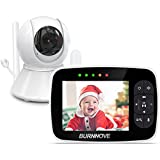 BURNNOVE Baby Monitor 3.5 Pollici Video Camera Direzionale 2x Zoom Digitale con Modalità ECO...