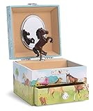 JewelKeeper - Scatola Portagioie Musicale per Bambina con Cassetto Estraibile, Design a Cavallo e...