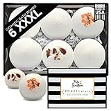 Bombe da Bagno Set di 6 Bombe da Bagno effervescenti Naturali, Idrata la Pelle, Esperienza...