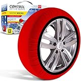 Calze da Neve Omologate Italia EN 16662-1 - Due Catene da Neve in Tessuto per Auto. Snow Sock Taglia...