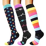 DRESHOW Calze a Compressione Graduata per Uomo E Donna (3/7 Paia) Calze Elastiche Sportive per...