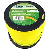 RIEGOLUX Filo decespugliatore, nylon rotondo, giallo, 2,4 mm x 100 m, filo decespugliatore per disco...