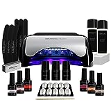 Kit Semipermanente Unghie Professionale • Set Manicure Completo 6 Smalti-Primer-Base Top...
