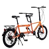 SASOKI Bicicletta tandem, bicicletta pieghevole per tre persone, materiale in acciaio ad alto tenore...
