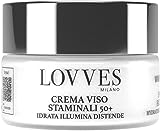 LOVVES Crema Viso Staminali 50+, Alta Cosmesi Naturale, Crema Viso Antirughe Cellule Staminali,...