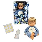 Cicciobello - Buona Notte, Bambola che brilla al buio, con biberon, morbido piagiamino e stickers...