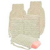 KBNIAN 1Paio Guanti Esfolianti Guanti Doccia Scrub Guanto di Crine 3 Pezzi Sacchetti di Sapone in...