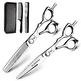 Professionale Forbici Per Capelli Set Giapponese 440C Forbici Da Taglio 6 Pollice Parrucchiere...