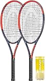 HEAD Radical - Set di racchette da tennis per adulti, con copertura protettiva completa e 3 palline...