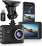 Dash Cam Telecamera per Auto WiFi Full HD 1080P, Dashcam Schermo da 2.4 Pollici 170 ° Grandangolo,...