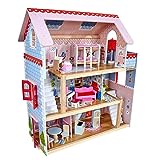 KidKraft Casa delle Bambole in Legno Chelsea Doll Cottage con Accessori e Mobili, Set da Gioco a 3...