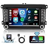 Hikity 7 Pollici RDS Autoradio Android con Wireless Carplay Android Auto per VW Golf 5 6 Tiguan...