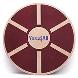 Yes4All B62R Tavola d'equilibrio oscillante in Legno -Tavola oscillante per Terapia Fisica...