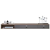 SORVA Mobile Porta TV sospeso, Centro di intrattenimento multimediale in Legno massello Console TV...