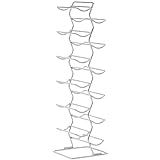 Amazon Basics - Portabottiglie di vino cromato dal design moderno, per 12 bottiglie, Argento