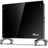 TRESKO Stufa Elettrica Basso Consumo Nero 2000W | Stufa Elettrica basso consumo | Termoconvettore...