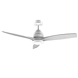 Cecotec - Ventilatore da soffitto EnergySilence Aero 5200, design bianco. 40W, diametro 132 cm,...