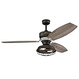 Ventilatore da soffitto in bronzo anticato interni da 137 cm Westinghouse Lighting Welford con luce...