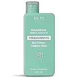 ULTI Paris Shampoo cheratina e biotina | shampoo senza solfati siliconi parabeni 300 ml,Shampoo...
