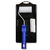 DERPOL - Set rullo pittura piccolo per imbiancare o decorare con vernice alla nitro, acqua e smalti...