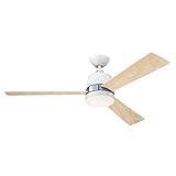 Westinghouse Lighting 73038 Tristan, moderno ventilatore da soffitto con luce e telecomando, 132 cm,...