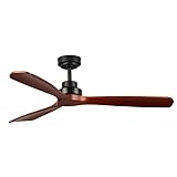 M Ledme - Ventilatore da soffitto Maison senza luce e telecomando, motore DC 30 W, 6 velocità,...