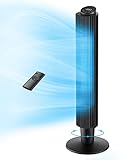 Symdral Ventilatore a Torre con Telecomando, Colonna 106cm Silenzioso, Ventola Oscillante a 90°,...