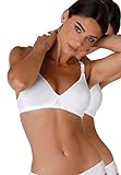 LOVABLE Reggiseno, senza Ferretto Cotton Line, Donna, Bianco, 34 / 3C