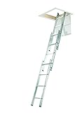 Abru 37000 Scala compatta in alluminio a 3 sezioni, pioli comodi a forma di D, richiudibile,...