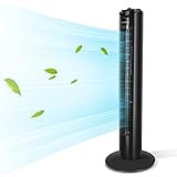 Aigostar Benson - Ventilatore a torre con 3 impostazioni di velocità, Timer con autospegnimento, 45...