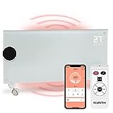 Klarstein Stufa Elettrica Basso Consumo, Stufa Elettrica 2000W, Termoconvettore Smart con Rotelle,...