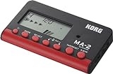 Korg MA-2 LCD Metronomo Digitale Compatto, Nero/Rosso