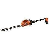 BLACK+DECKER Tagliasiepi a Batteria Litio su asta di prolunga - Lunghezza lama 43 cm, Testa...