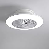 Ventilatore a Soffitto LED con Luce e Telecomando Ventilatoro Soffitto Moderno 99W Ventilatore...