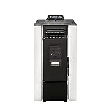 STUFA A PELLET VENTILATA ALASKA 10 KW, 80 MQ di Superficie riscaldabile (BIANCO)