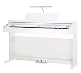 Classic Cantabile DP-50 WM Pianoforte Digitale Bianco Opaco Lampada Set