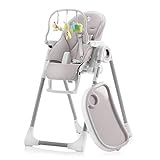 Seggiolone Pappa Regolabile e Pieghevole - 7 Livelli Diverse, Schienale Bambino Pieghevole 5...