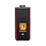 STUFE A PELLET ITALIA - New York 22Kw Wi-Fi - Stufa a Pellet Idro, Produce Calore per Ambienti e...