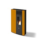 STUFA A PELLET SLIM PERLA POTENZA TERMICA 7,5 kW (Ambra Ruvido)