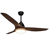 Ventilatori da soffitto con luci e telecomando, Ventilatori da soffitto con lampada bianche, 52''...